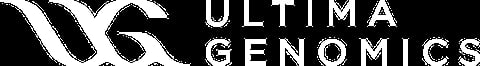 Ultima Genomics logo featuring stylized DNA helix with company name in white text on black background